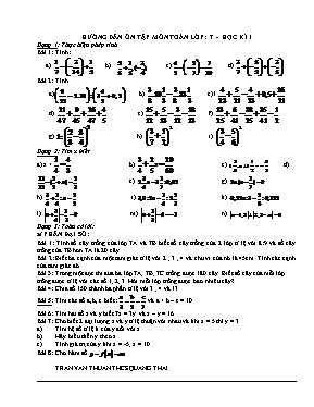Hướng dẫn ôn tập môn Toán lớp 7 - Học kì I
